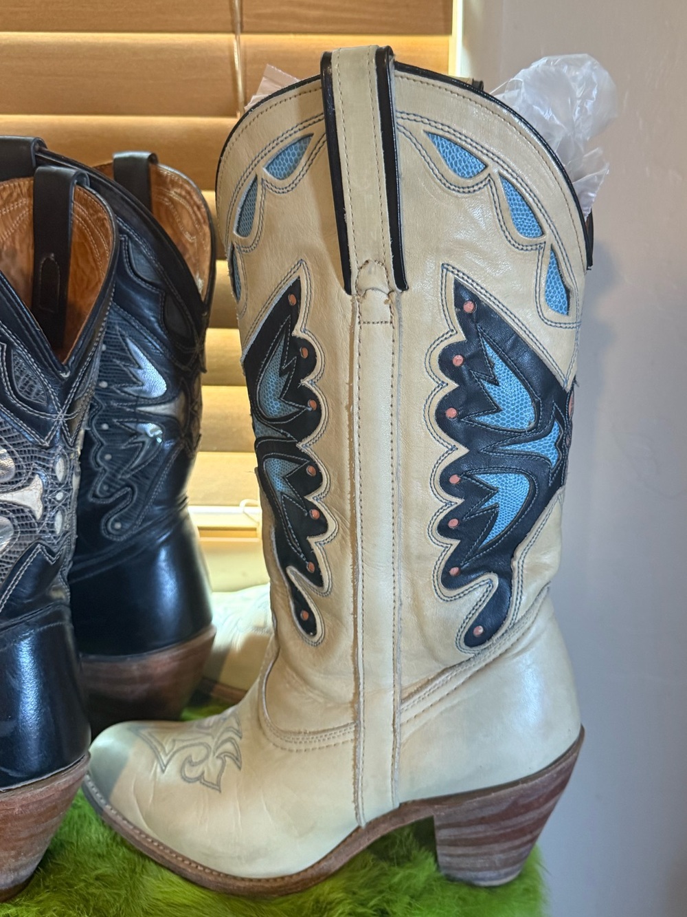 Vintage Miss Capezio Butterfly Cowboy Boots Western